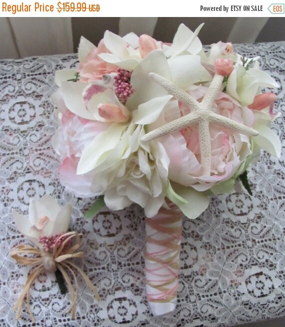 ON SALE Destination Wedding Bouquets Beach by flowerfilledweddings