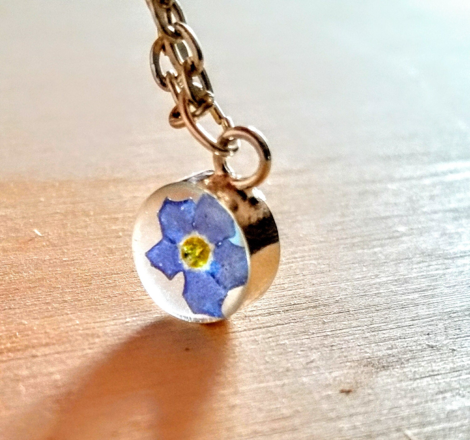 Me Not Flower necklace blue Flower Jewelry