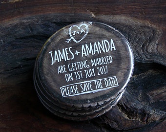 WOODLAND design - Save the Date Magnets x 40
