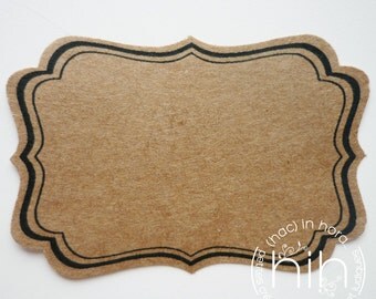 lot 12 étiquettes {barocco} autocollantes #kraft#