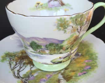 Shelley English Lakes Teacup and Saucer