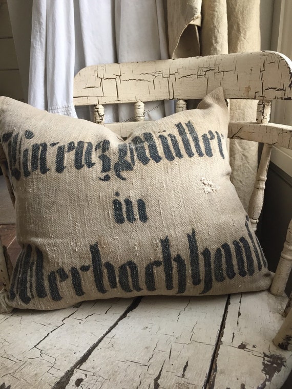 Antique Grain Sack Pillow by 1871Farmhouse on Etsy