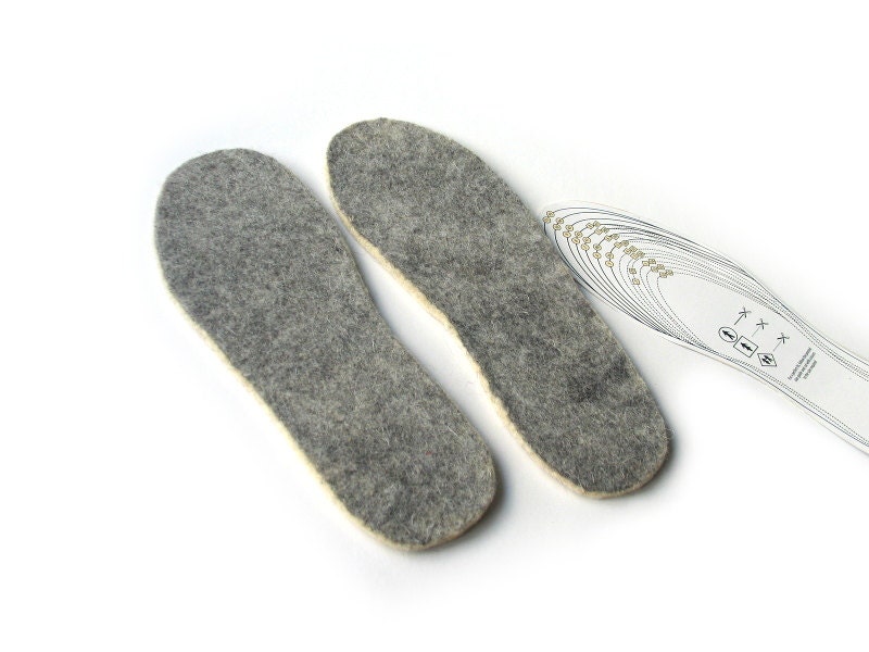 Wool insoles for shoes Handmade natural wool insoles Shoe