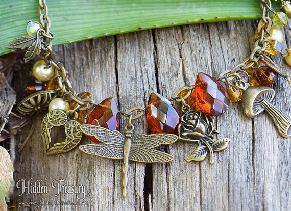 woodland secret treasure necklace handmade amber honey yellow woodland secret treasure necklace handmade amber honey yellow