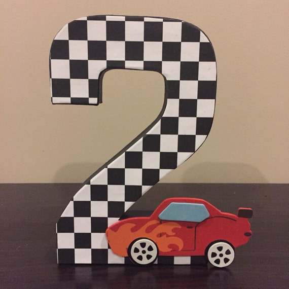 items similar to number 2 two race car theme birthday
