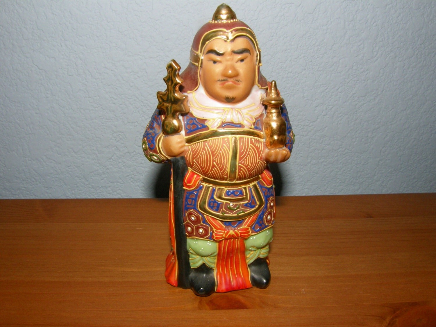 porcelain samurai statue