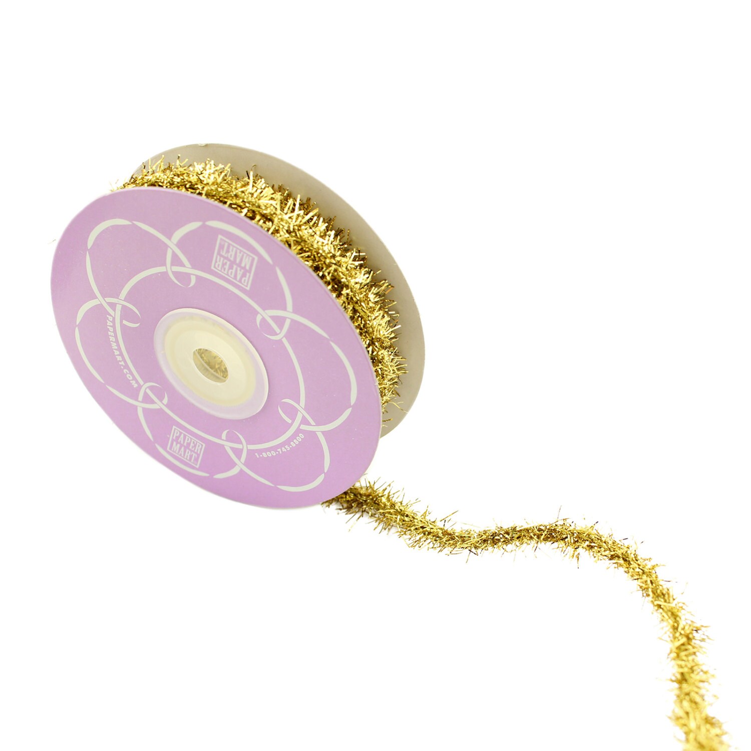 Tinsel Wire Ribbon 10yd Roll Red Silver Gold Metallic Chenille