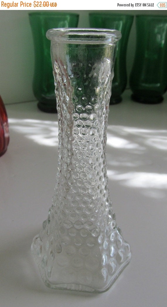 SALE EAPG Clear Hobnail Bud Vases Bud Vase Hobnail Glass Vase