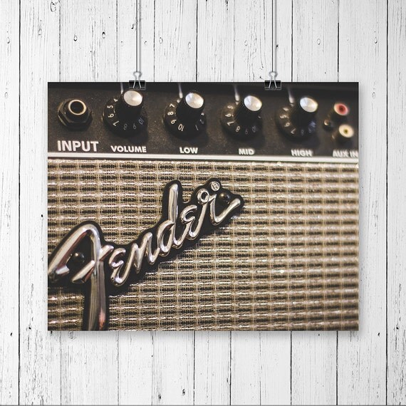 Guitar Amp Print Fender Guitar Decal Rock n Roll Decor Music