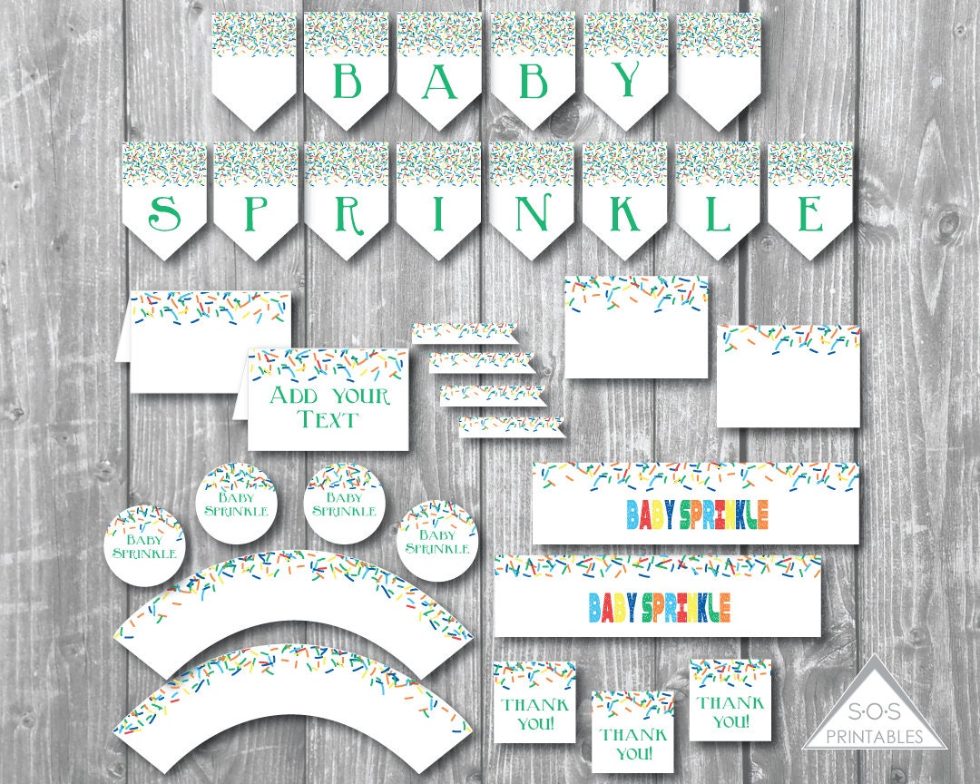 Baby Sprinkle Party Printables Boy Baby Sprinkle Shower Baby