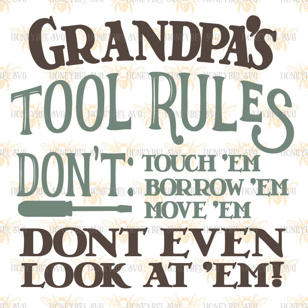 Download Grandpa's Tool Rules svg Grandpa svg Garage svg by HoneybeeSVG