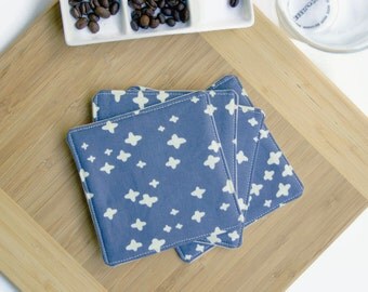 Minimal Nordic Print Fabric Coasters Scandinavian Style Home Decor Cloth Coasters Minimal Home Decor