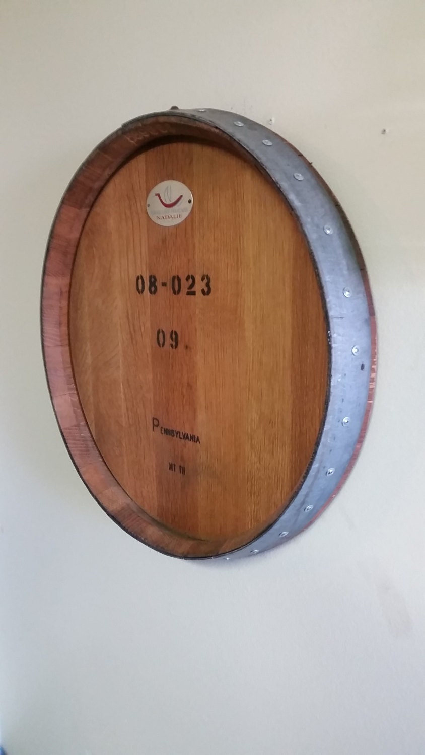 Wine Barrel Head Wall Art by WineyGuys on Etsy