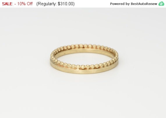 Holidays SALE  Thin  wedding  band 14K yellow gold by mbfjewelry