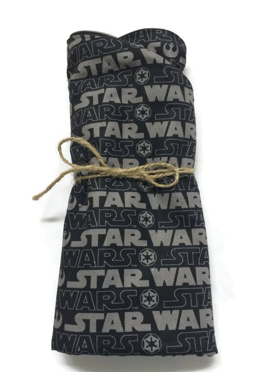 Boppy Pillow Cover Star Wars with Gray and Black Polka Dot