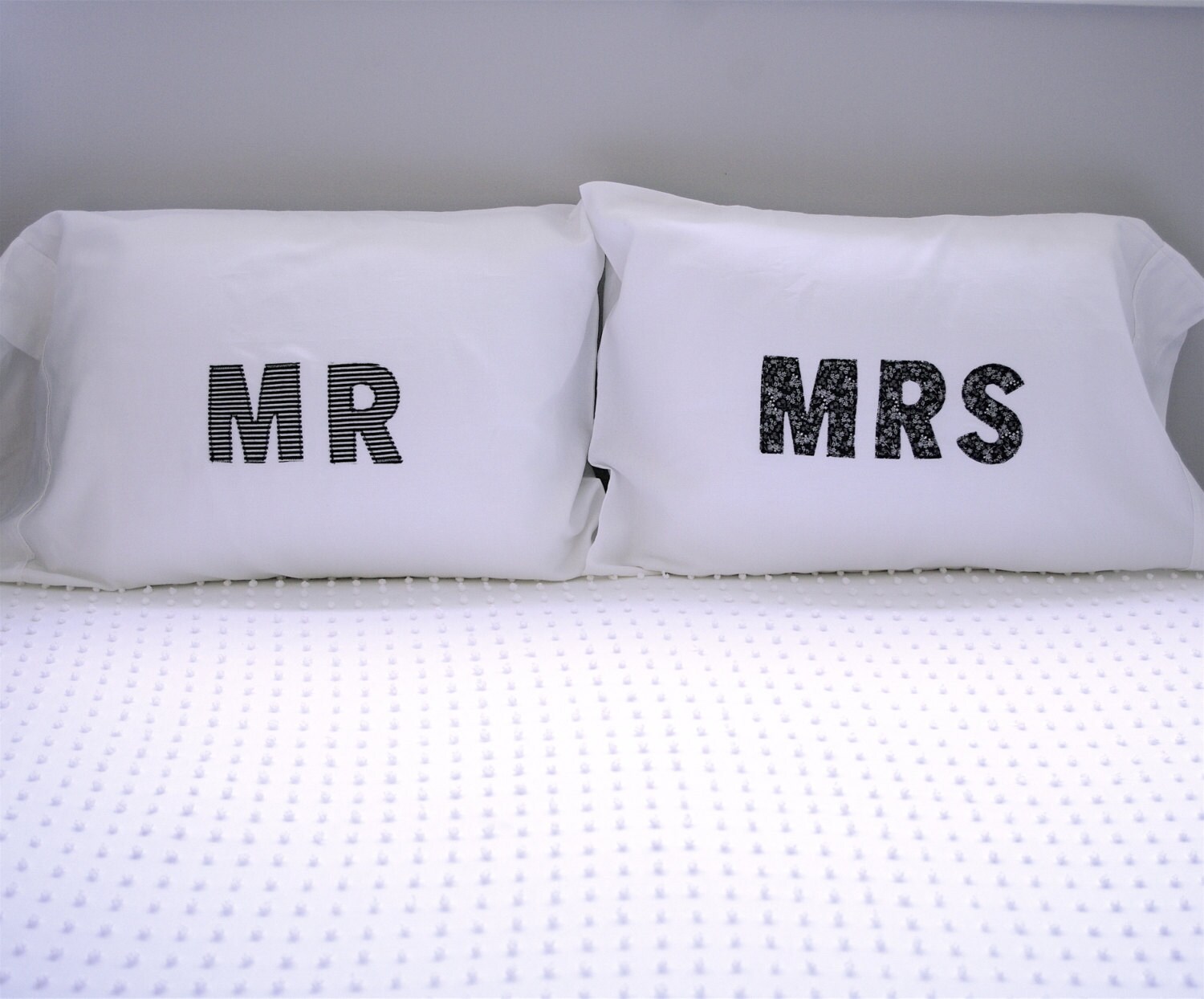 Mr And Mrs Pillowcase Set Mr And Mrs Pillow Cases Bride And