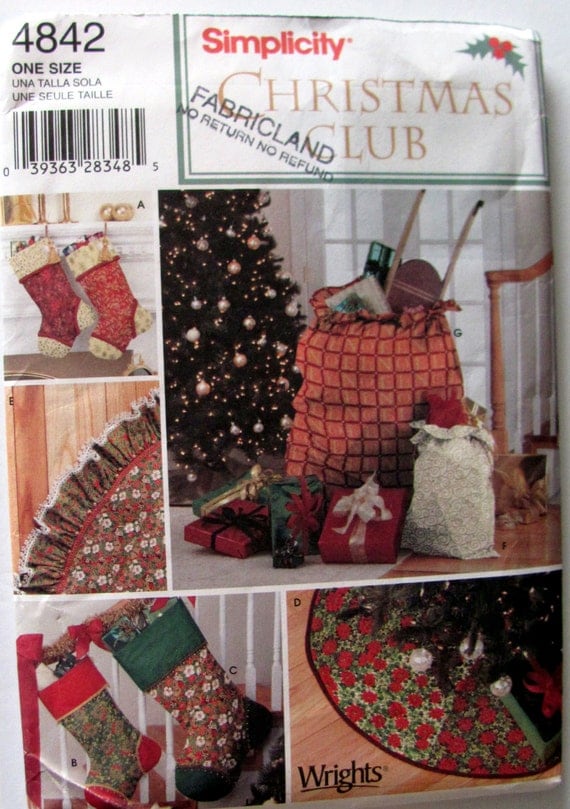 Simplicity 4842 Christmas Tree Skirt Pattern by OnceUponAnHeirloom