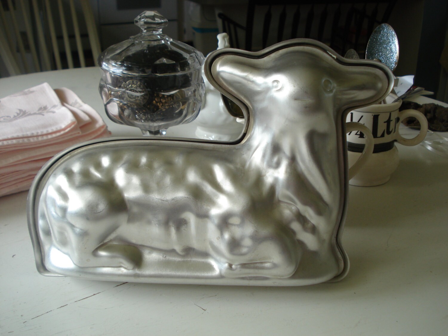 Lamb Cake Pan Aluminum Vintage Lamb Bakeware Cake Pan Two