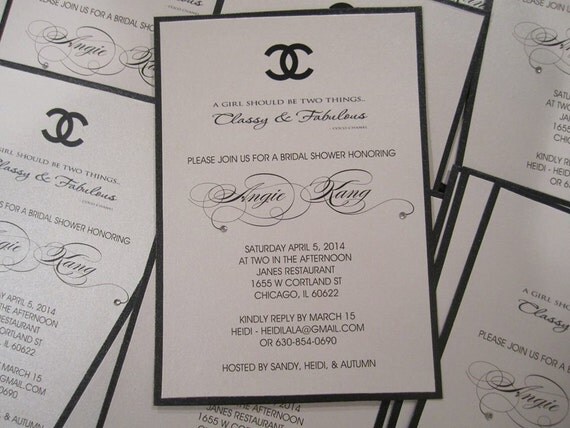 Pjesker: Chanel Themed Invitations