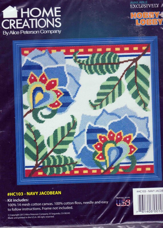 New Sealed ALICE PETERSON Hobby Lobby Exclusive Navy JACOBEAN