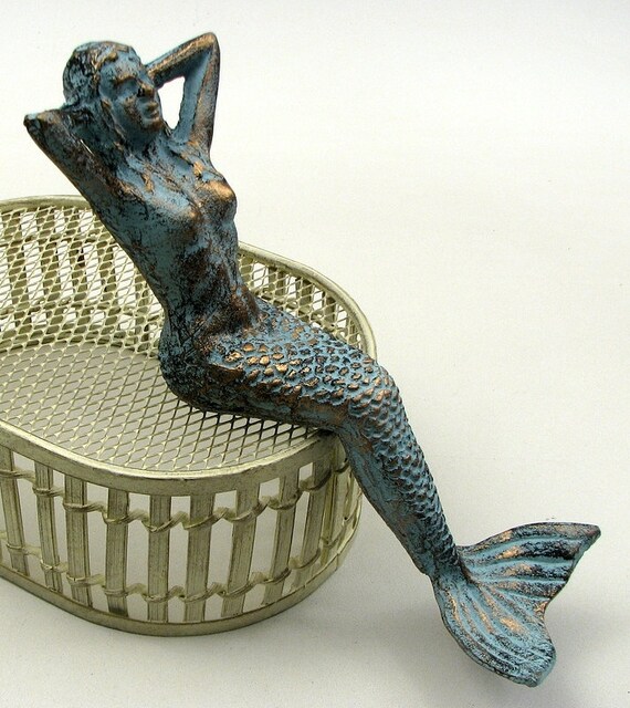 Cast Iron Mermaid Beach Decor Nautical Decor