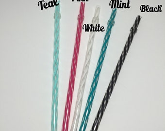 Straws - Eco Friendly BPA Free Striped Reusable Straws - Extra or Replacement Straws For Mason Jar To-go-Cup