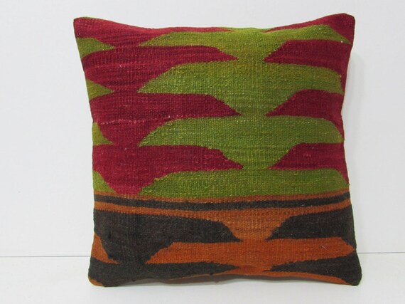kilim floor cushion 18x18 vintage home by DECOLICKILIMPILLOWS