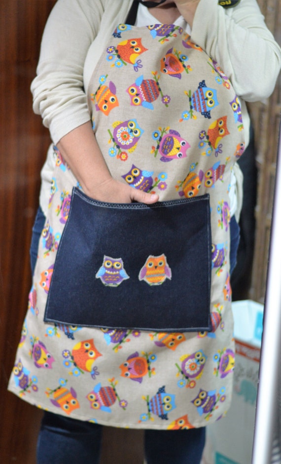 Owl Apron by KeShuni on Etsy