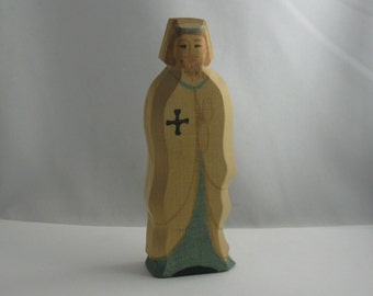 Original OSTHEIMER wooden figure (marked). Wooden toy. Korea Crusader knight / Teutonic knight. Old modle => Ostheimer RARITY. VINTAGE
