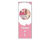 Girl Baby Floral Bookmark - Baby Girl Birthday Bookmark Girl Baby Floral Bookmark - Baby Girl Birthday Bookmark