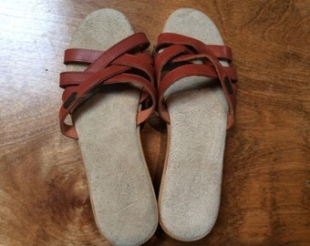 Items similar to Vintage 1970's Rubber Sandals, 70s Rubber Platform ...