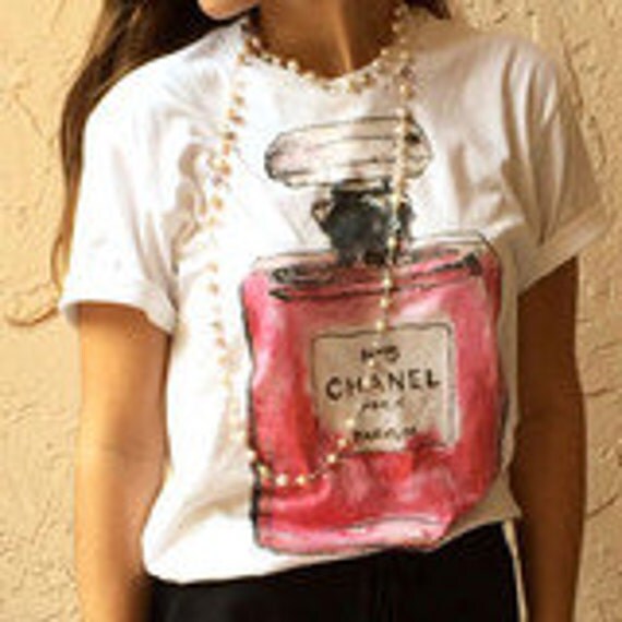 chanel t shirt etsy