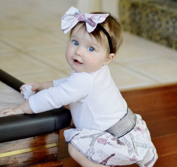 Girls Bow Headband Skirt Set Baby Bow Headband Skirt Toddler