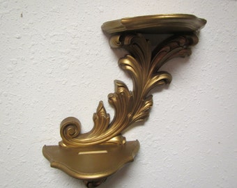 vintage 1970s HOMCO WALL SHELF plate grooves* Dart # 3518 made in U S A molded construction