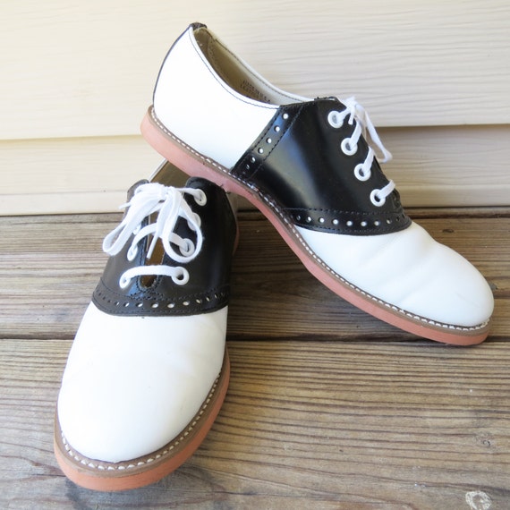 Vintage 1950s Saddle Shoes Leather Oxford Shoes BILTRITE
