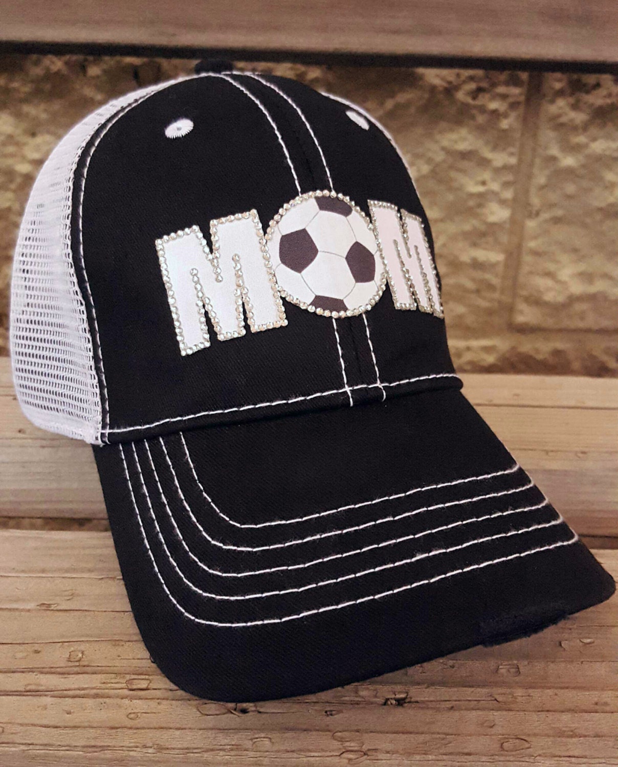 Soccer Mom hat black and white soccer mom hat Mesh Trucker