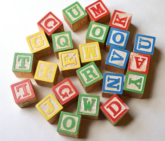 24 Wood Blocks Toy Block Set