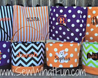 Personalized Halloween bucket, Personalized, Halloween Basket, Trick or treat bag, halloween bag, Halloween bucket, bucket, bag, basket