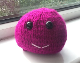 Amigurumi Face, Pink Amigurumi, Pink Kawaii Face, Stuffed Kawaii Face, Smiling Kawaii Face, Pink Kawaii Gift, Pink Kawaii Present