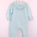 Vintage baby snowsuit, blue with baby bunny detailing, Carters sz 6-12 mo