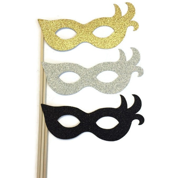 Masquerade Photo Booth Props New Year Eve Props 3 Piece