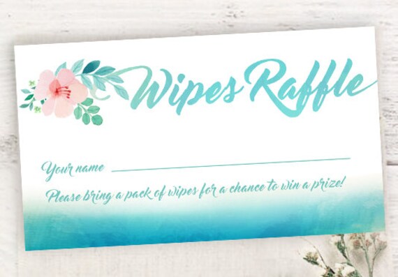 baby shower wipes raffle ticketwipes raffle tickettea party