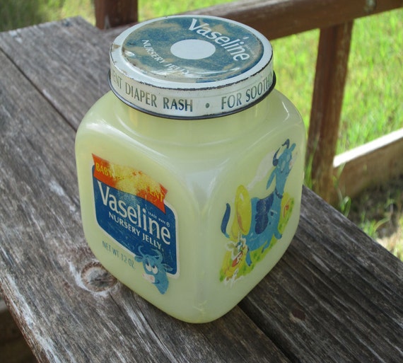 1970's Vaseline Nursery Plastic Container