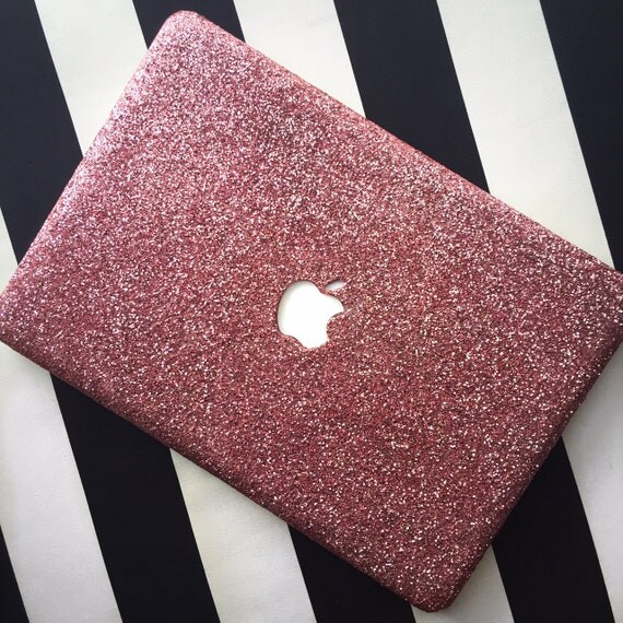 Glitter Macbook CasePink by thetimeforus on Etsy