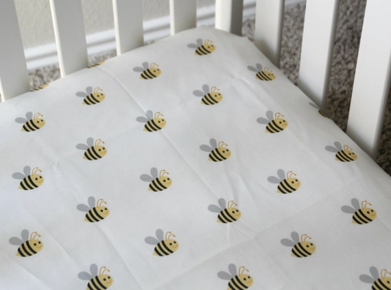 Bumble Bee Baby Bedding Fitted Crib Sheet/Changing Pad