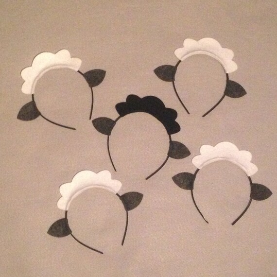 5 sheep lamb ears headband birthday party favors supplies