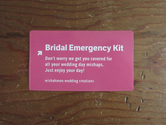 Bridal Emergency Kit - Brides Survival Kit - Bridal Shower Gift - Wedding Day Emergency Kit - Wedding Survival Kit