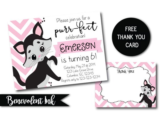 Cat Themed Invitations 9