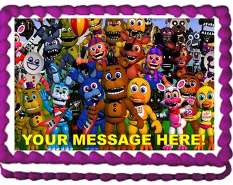 Five Nights at Freddy's FNAF WORLD Edible Cake Topper Image Frosting Sheet Quarter Sheet