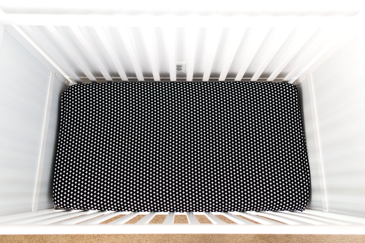 Plus crib sheet black and white plus crib sheet black and